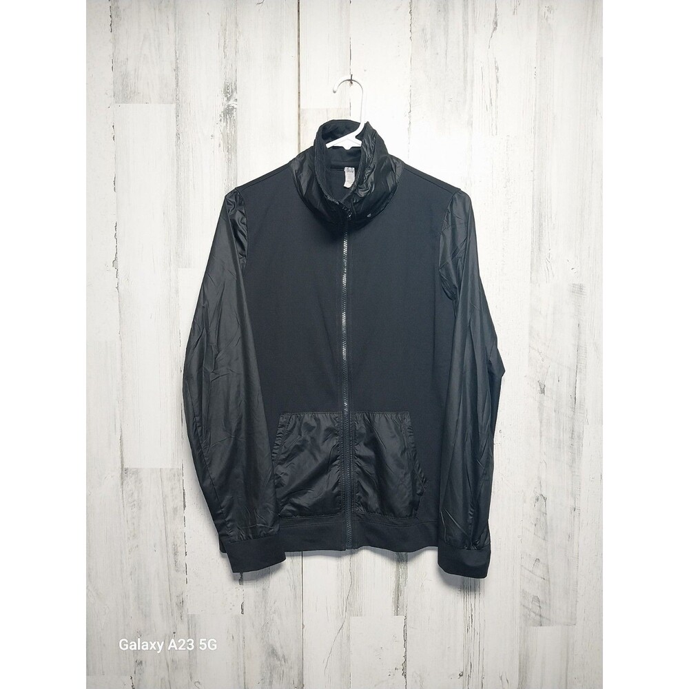 Under Armour Full Zip Jacket Women Black Long Sleeve Pockets Logo Fitted